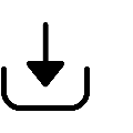 Arrow In Down Square Half