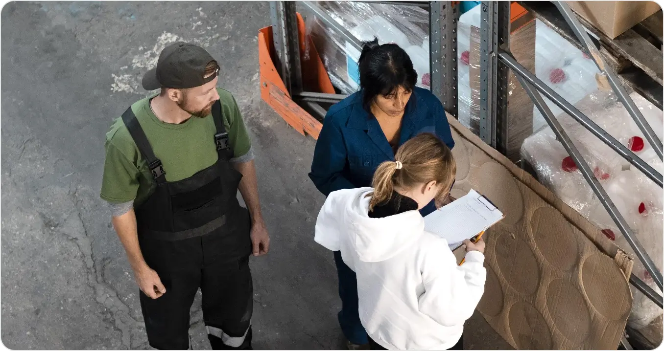 People Working Together Warehouse